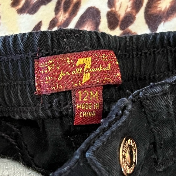 Girls leopard denim 7 for all mankind set. - Picture 4 of 5